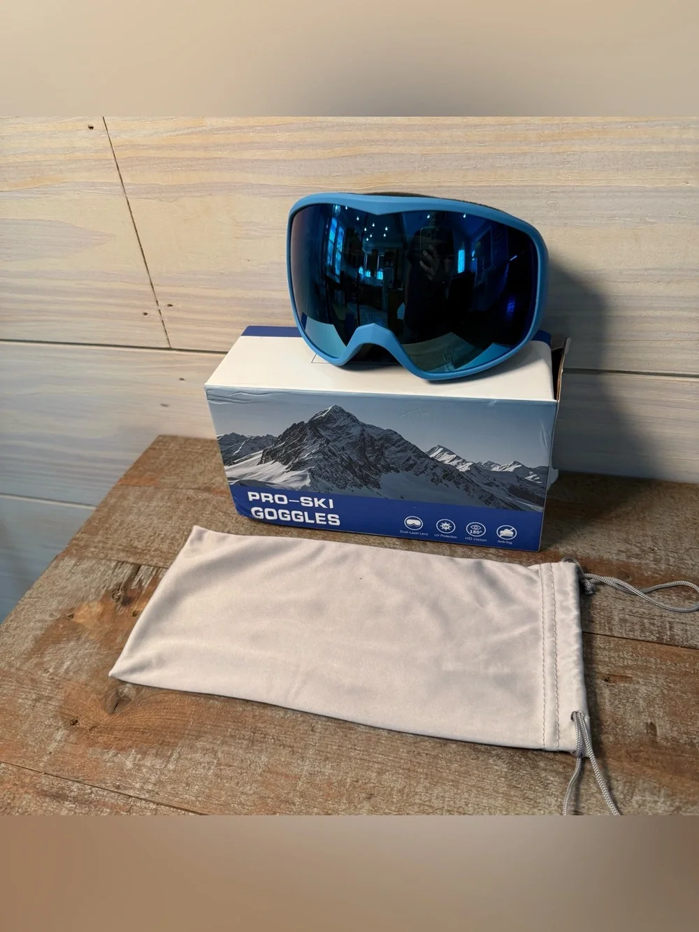 Blue Kids Ski Goggles - Youth Snowboarding Sunglasses
